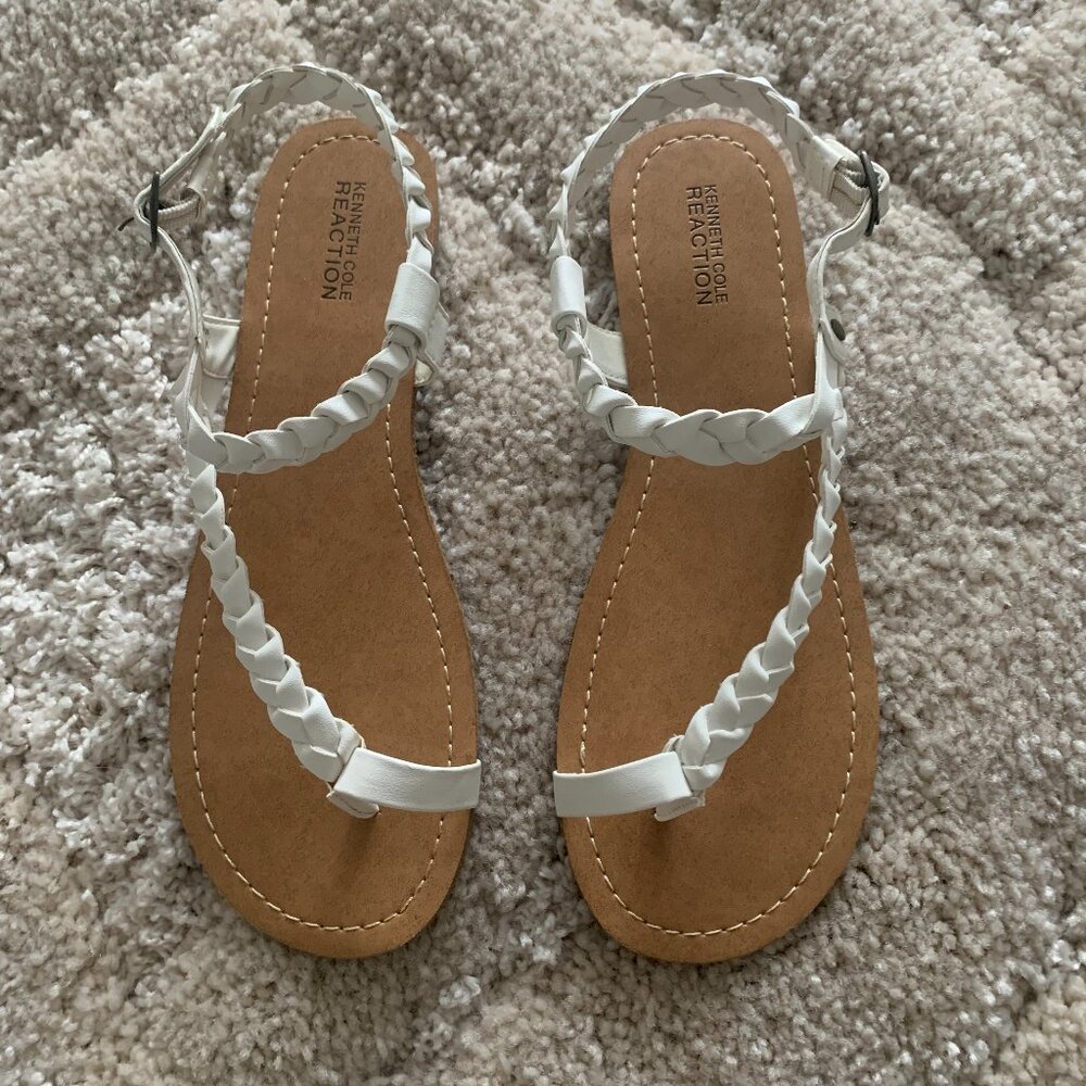 Kenneth Cole Reaction French Braided Flat Sandals  Size 8.5 (Brand New)